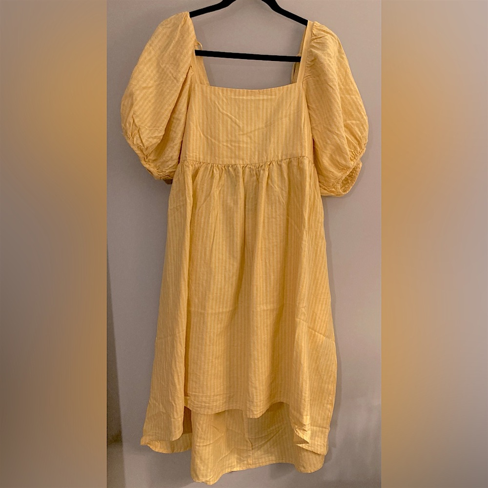 NWT limited edition Jillian Harris x Joe Fresh “sunshine” linen dress sz medium - Picture 2 of 3